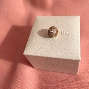 Pandora Clear Pave Charm, 14k Gold